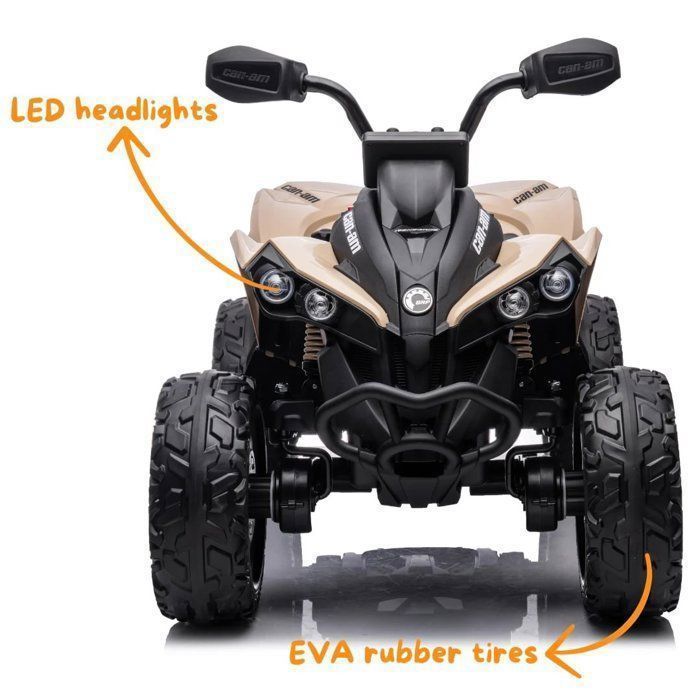 ATV electric pentru copii - CAN-AM Renegade - 12V 4x4 (4 motoare) - Anvelope EVA - Vârste 3-7 ani