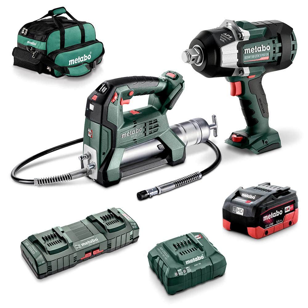 Conjunto combinado METABO 18V de 2 peças, 2 x 5,5 Ah AU68203655