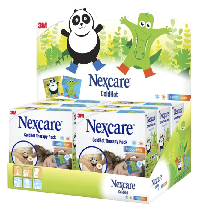 Nexcare ColdHot Therapy Pack Happy Kids, Zimno-ciepły okład żelowy wielokrotnego użytku, 11x12cm