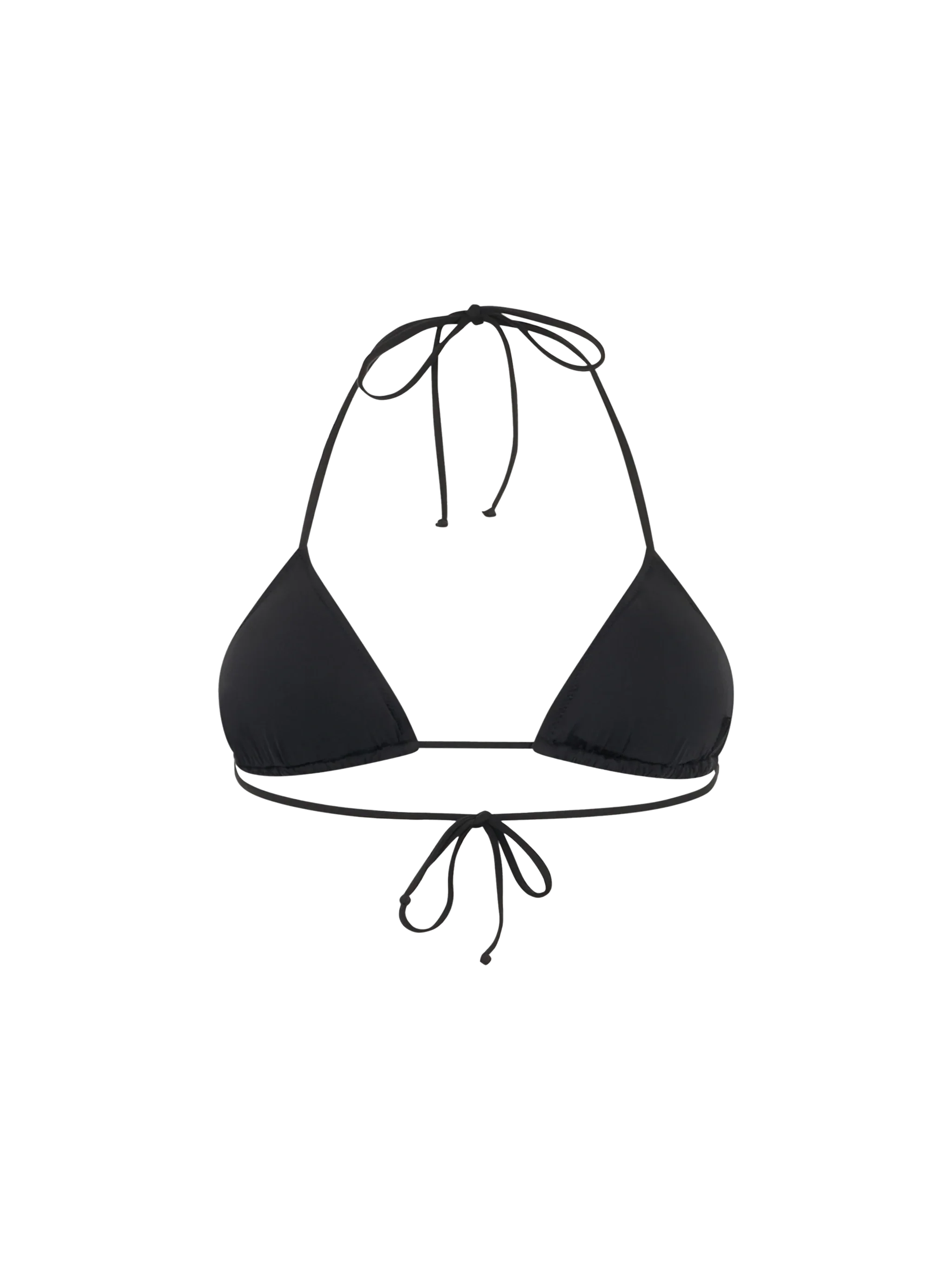 Bikini triangular negro con lentejuelas para mujer de Leah Marielle
