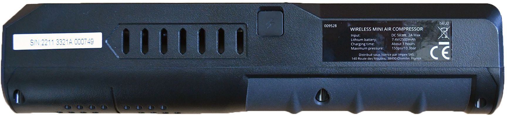 Mini compresseur sans fil - MICHELIN - Pompe électrique - Manomètre digital - 10 Bars - Rechargeable USB