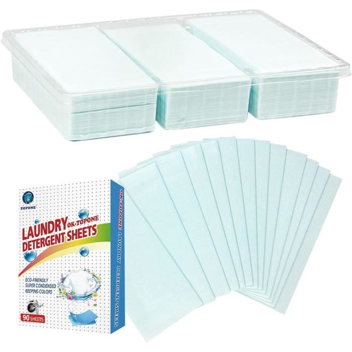 Lessive Feuilles, 90 Pièces Feuilles De Détergent À Lessive Ultra Concentrée, Détergent Écologique, Bandes De Détergent À Less[596]