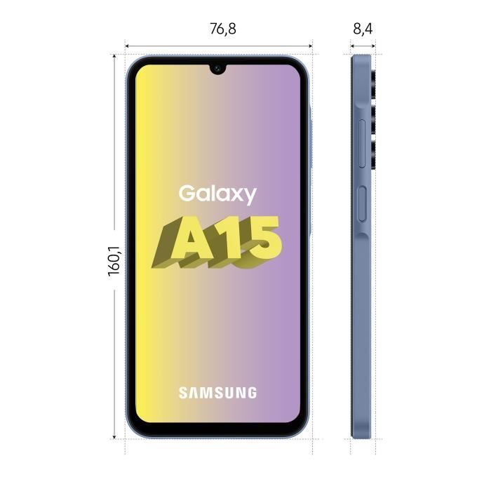 Smartphone Samsung Galaxy A15 4G de 128 GB, color azul