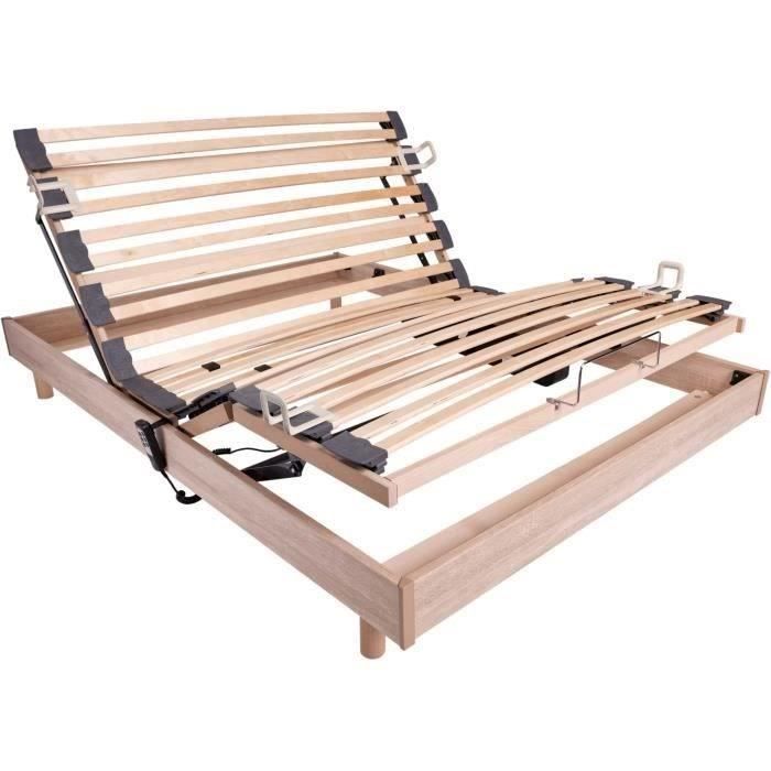 Conjunto Relaxamento: colchão + base de cama elétrica 140x190cm - Espuma - Firme - TALCA Fabricado na França