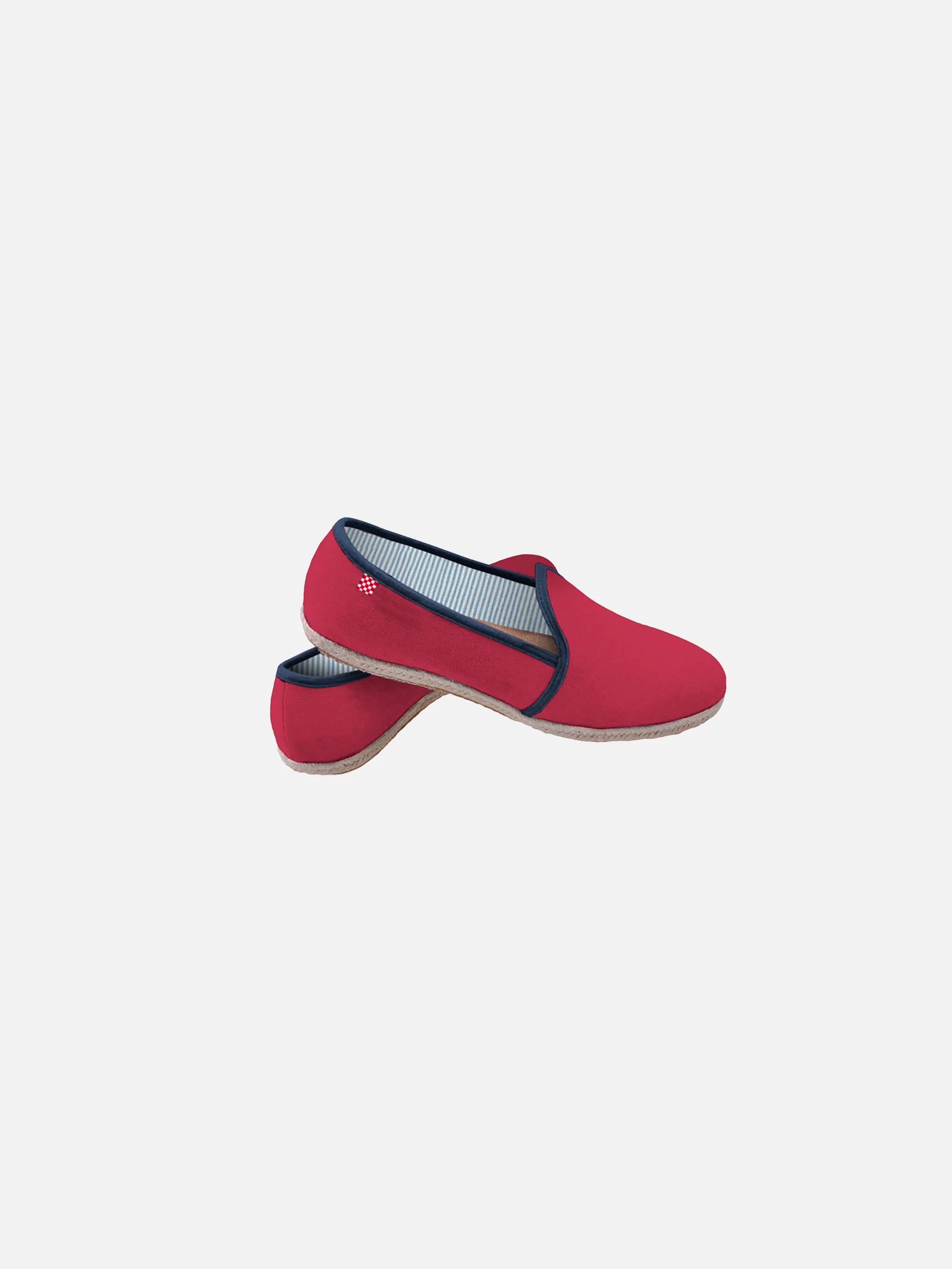 Rode en marineblauwe canvas schoenen voor heren