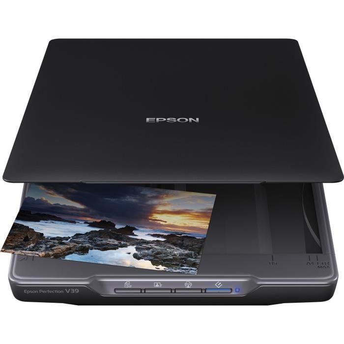 Scanner à plat EPSON Perfection V39II A4 - Noir - 4800 ppp - USB 2.0