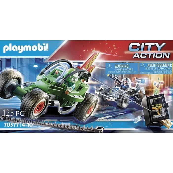 PLAYMOBIL 70577 Police Karts de policier, Les policiers, City Action, 125 pièces, dès 4 ans