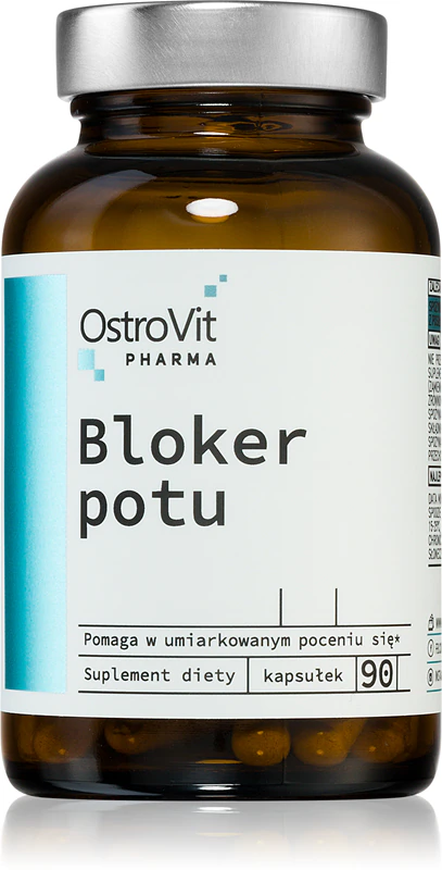 Cápsulas do suplemento alimentar OstroVit Perspicare contra a transpiração excessiva.