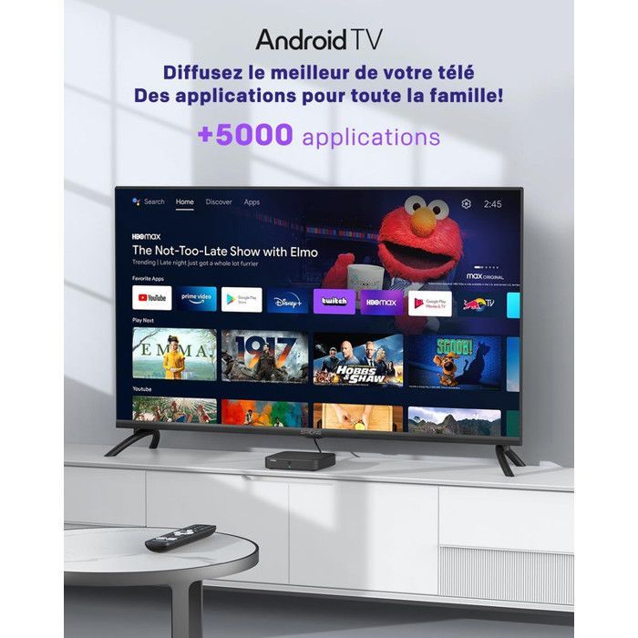 STRONG - SRT420 - Streaming Box Android TV + TNT 4K UHD - Wifi 5- Bluetooth - Chromecast - Assistant Google - Dolby Audio/Vision