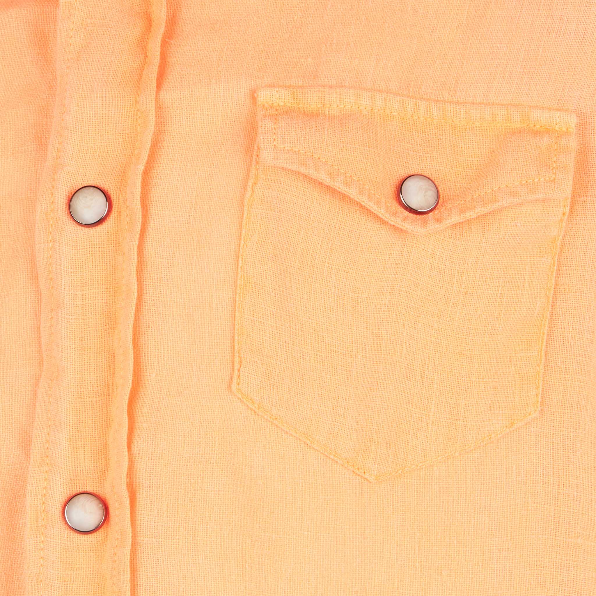 Chemise en lin orange fluo pour enfants