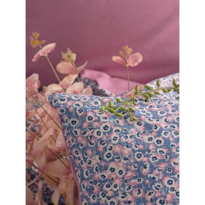 Bettwäsche-Set – 1 Bettbezug (220 x 240 cm) + 2 Kissenbezüge (60 x 60 cm) – 100 % verstärkte Baumwolle – Rosa