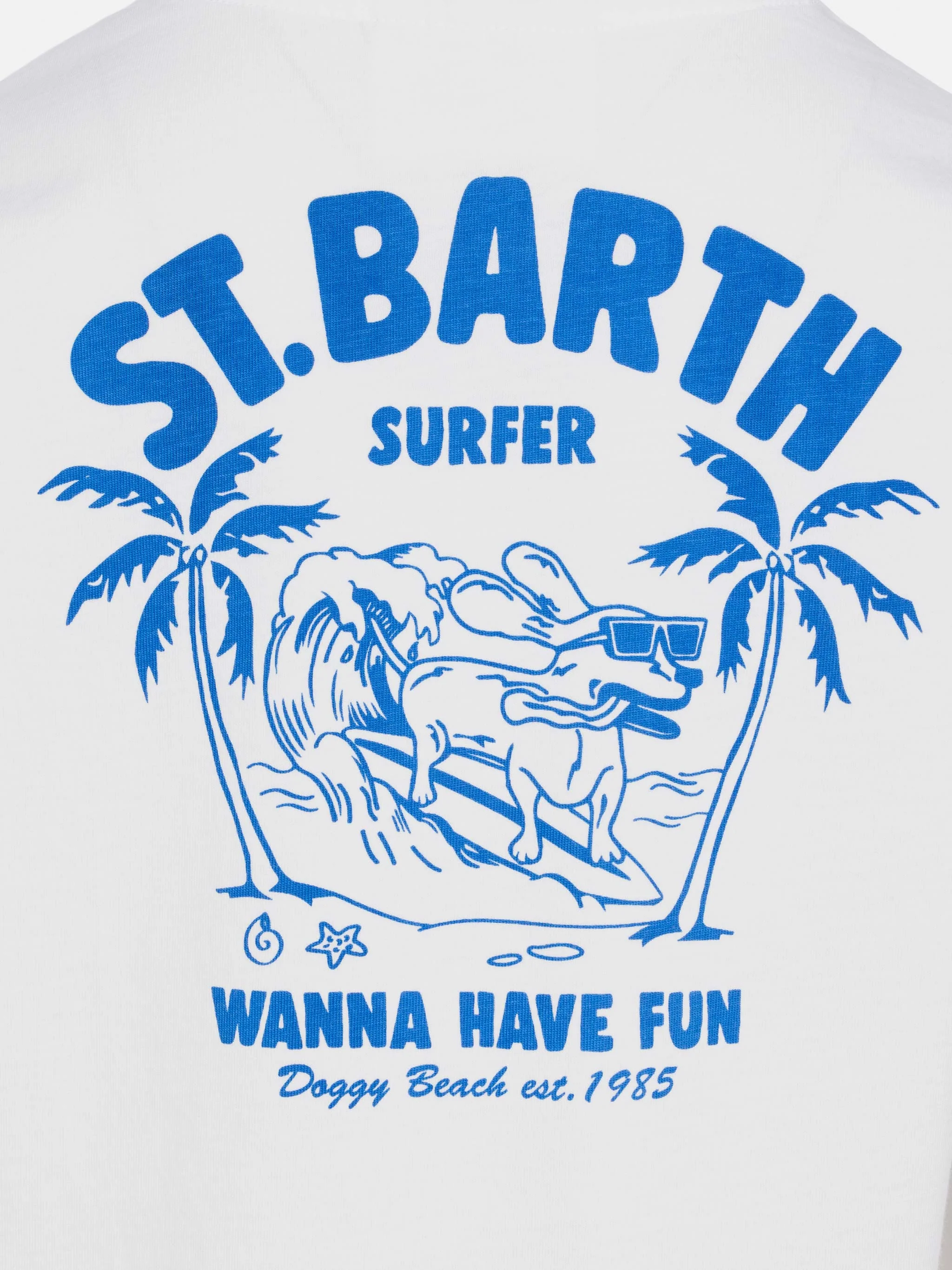Katoenen T-shirt met St. Barth surferprint