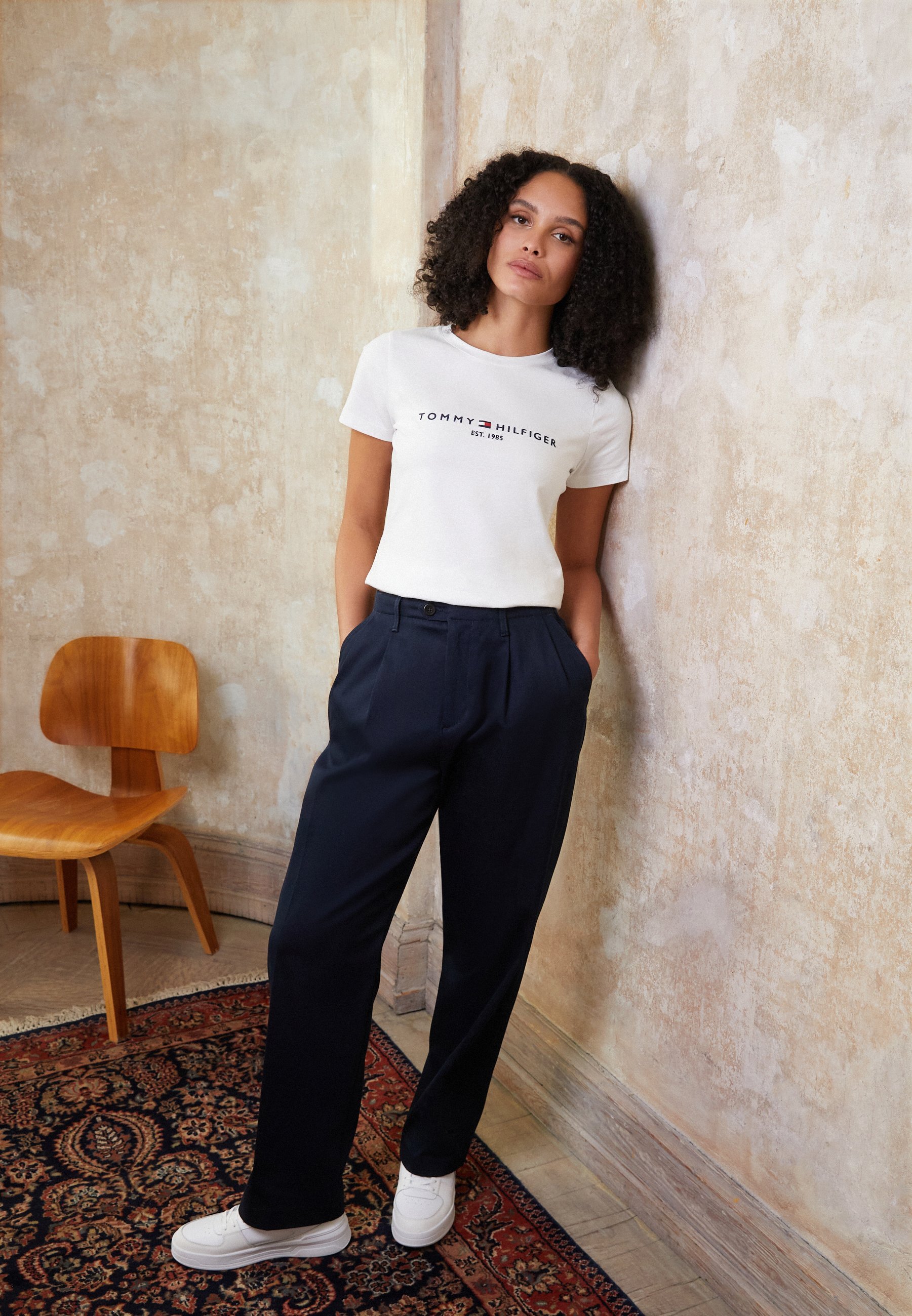 Tommy Hilfiger HERITAGE - Koszulka z nadrukiem - weiss