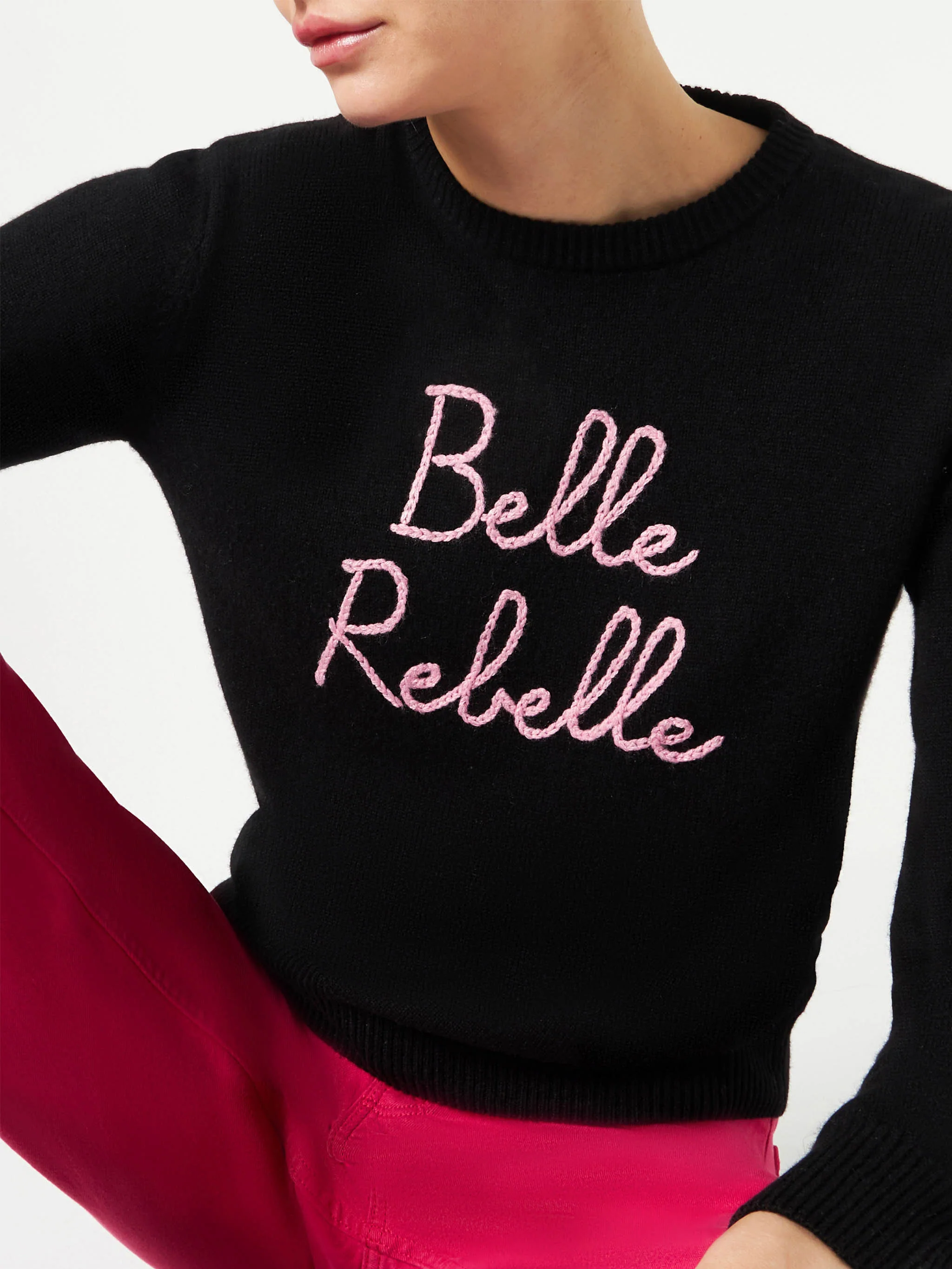 Belle Rebelle Damen-Stickpullover