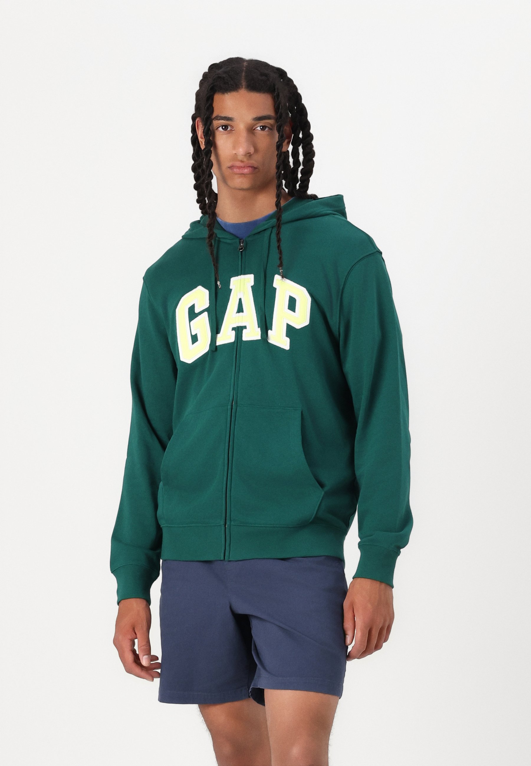 GAP HERITAGE LOGO - Sweatshirt met rits - regenwoud