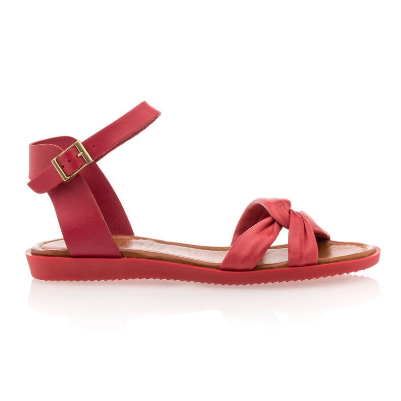 Rote Damensandalen / Zehenfreie Schuhe