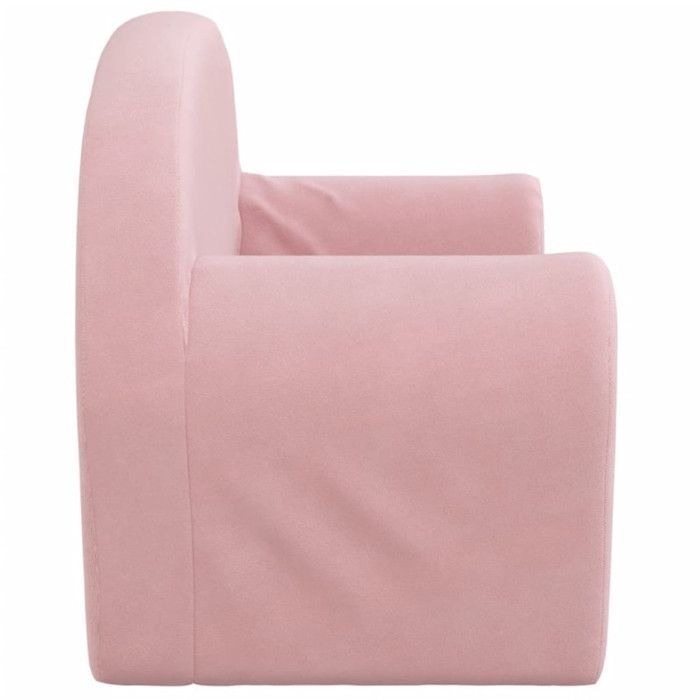 vidaXL Canapé-lit pour Enfants 2 Places, Lit de Jour avec Dossier et Accoudoirs, Lit d'Invité, Meuble de Chambre Salon, Rose 357003