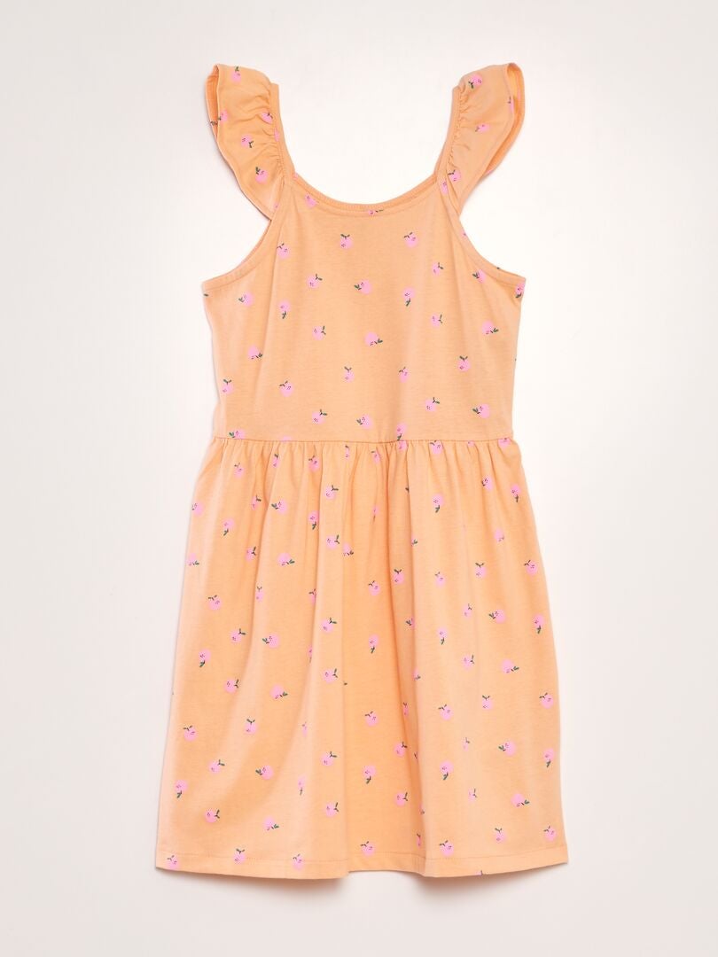 Vestido leve estampado - LARANJA