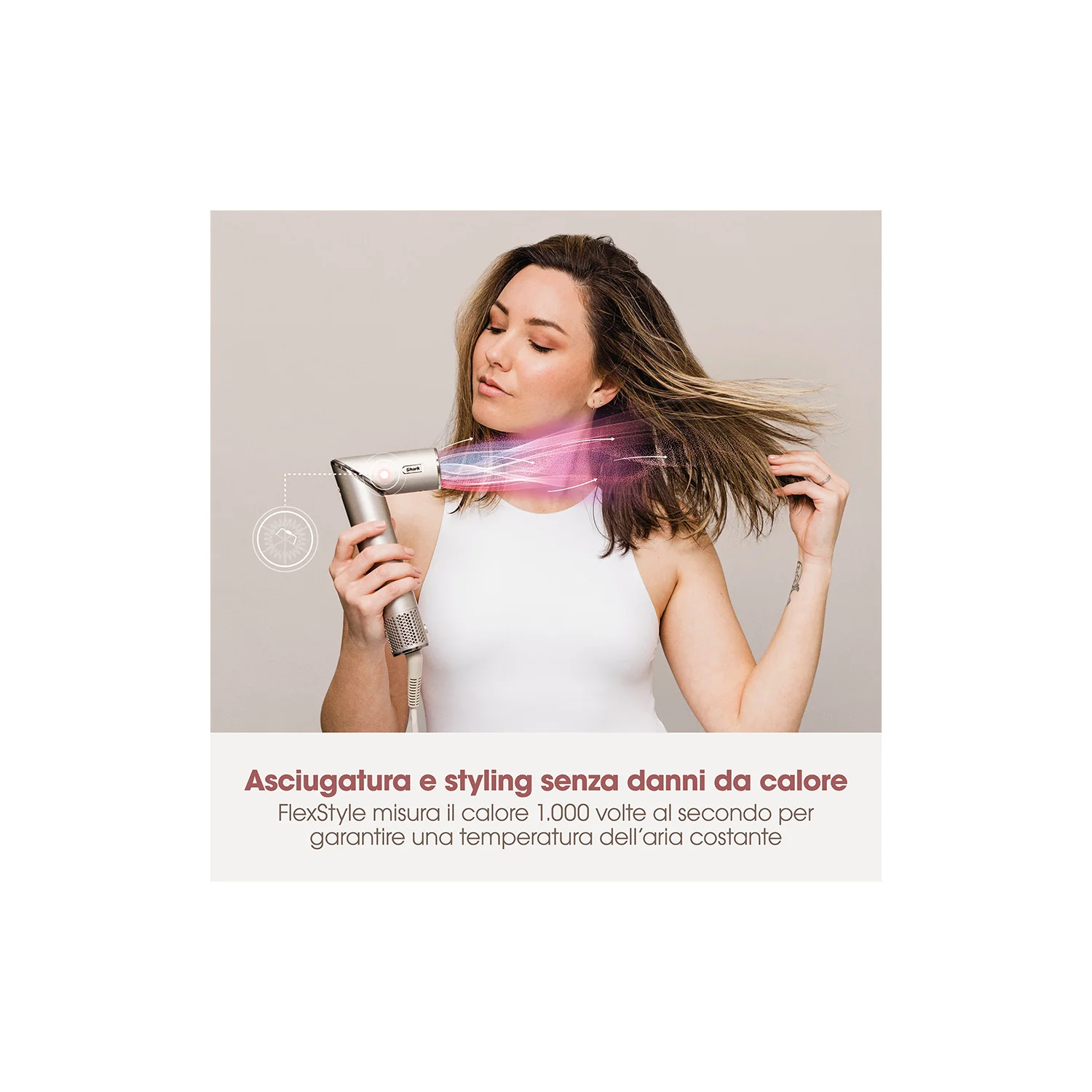 FlexStyle STYLER E ASCIUGACAPELLI SHARK FLEXSTYLE - Champagne - Asciugacapelli, Piastra Capelli, Spazzola Elettrica Capelli