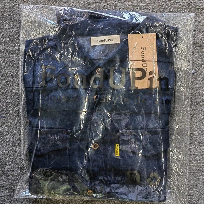 Men's Shirt, Long Sleeve Denim Collar Shirt, Retro Casual Shirt with Pockets - Dark Blue