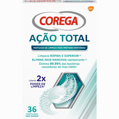 Corega Total Action -puhdistustabletit 36 kpl 36 kpl