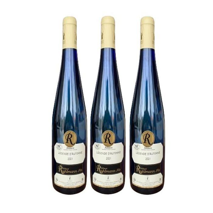 Pinot gris grande cuvée - Alsace Blanc 2021 doux 13% - Gilbert RUHLMANN - 3 x 75cl.