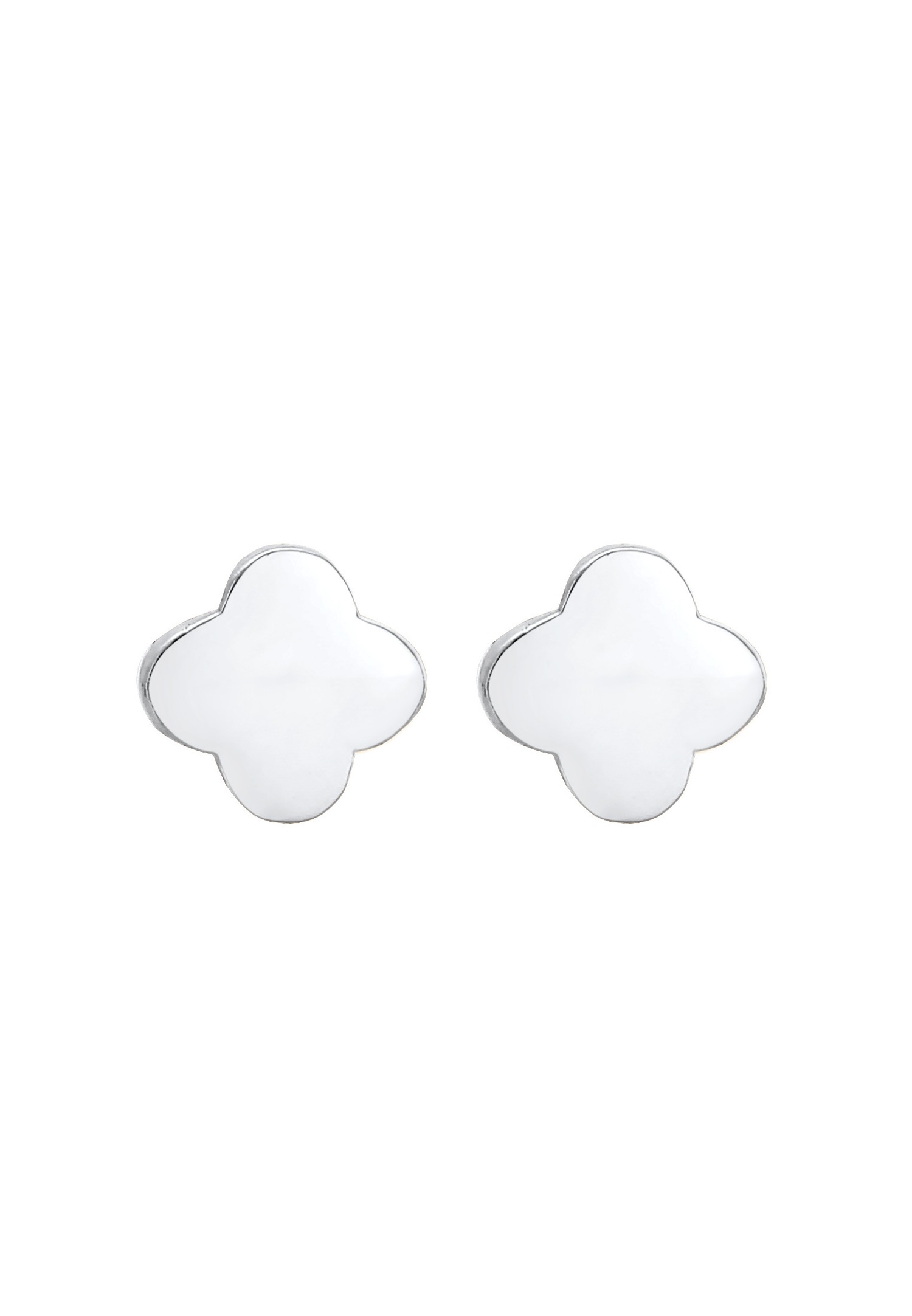 Elli Trèfle Basic Minimal Clous d'Oreille Femme - (925/1000) Argent