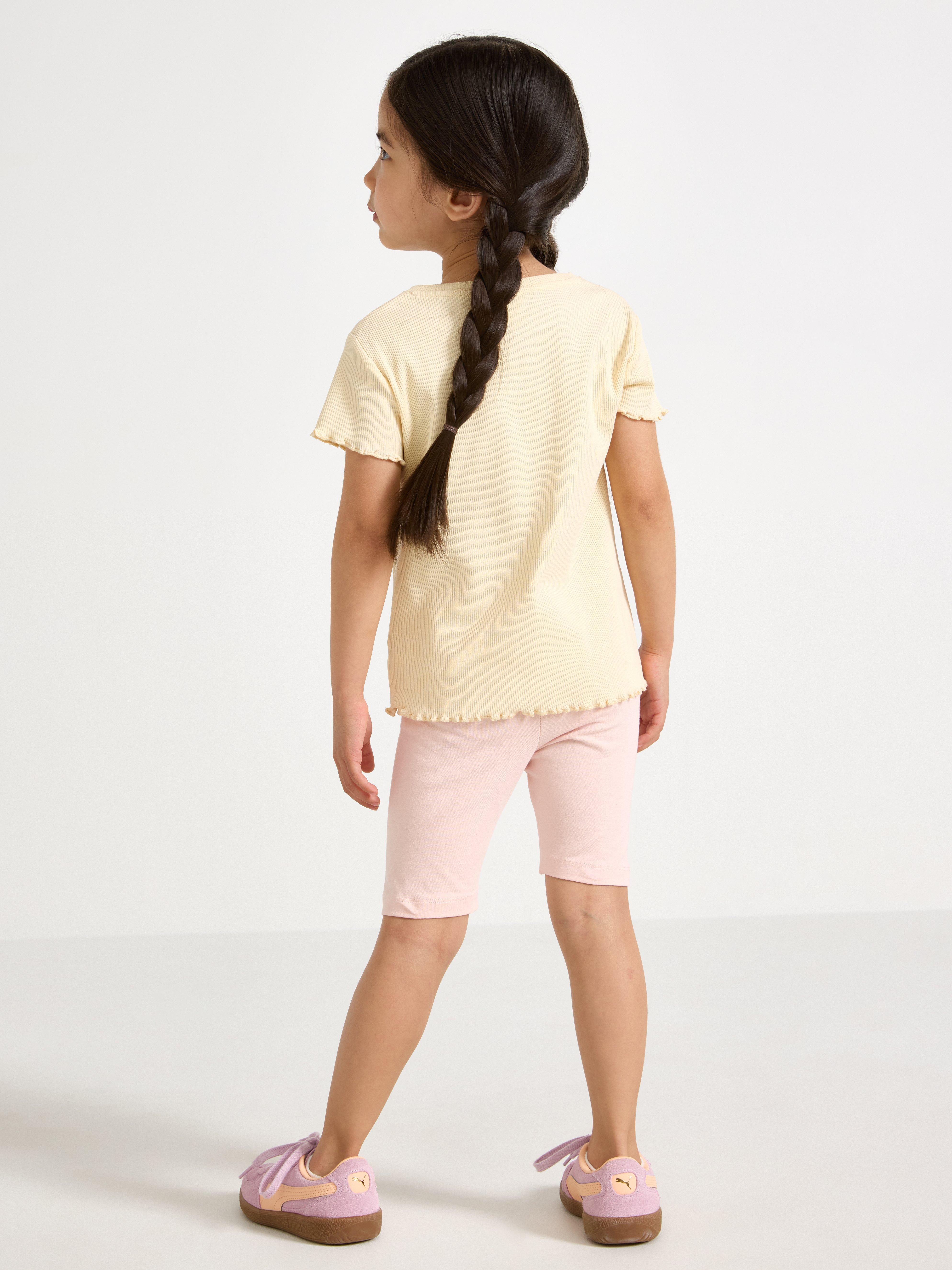 Pantalones de ciclismo rosa claro empolvado
