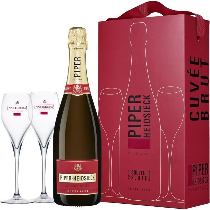 Piper-Heidsieck Cuvée Brut Champagne Set de regalo de 2 copas - 75 cl