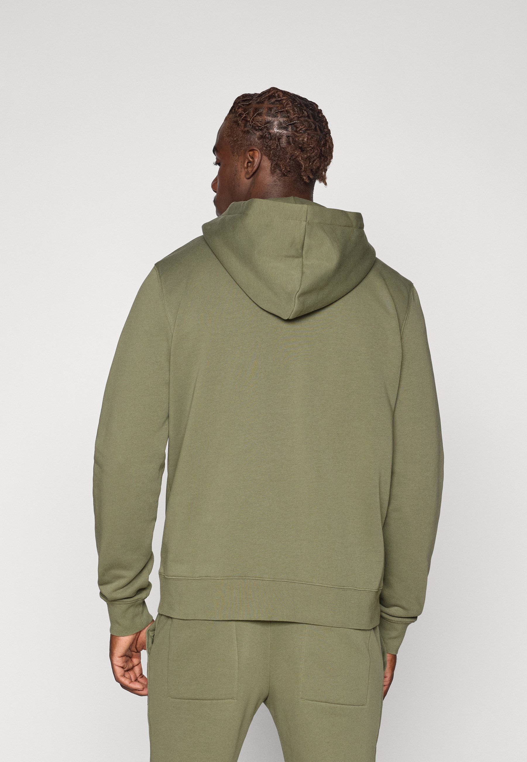 Felpa con cappuccio e zip centrale Björn Borg - Felpa con zip - verde oliva polveroso