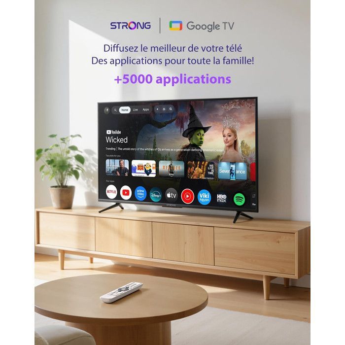 STRONG - LEAP-AIR - Streaming Box Google TV 4K - Chromecast - Wifi - Bluetooth - Assistant Vocal Google - Dolby Atmos/Vision - HDR