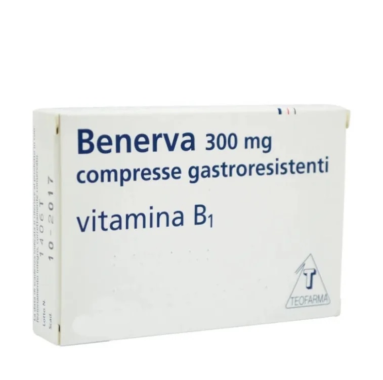 TEOFARMA Benerva 300 mg 20 comprimidos gastrorresistentes Vitamina B1