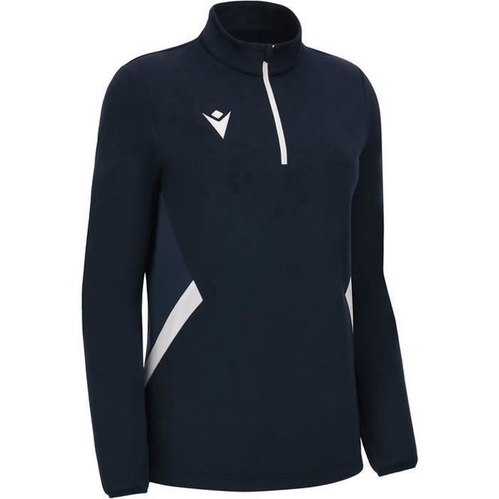 Macron Maira - Giacca da tuta da ragazza blu navy/bianca, traspirante, a maniche lunghe