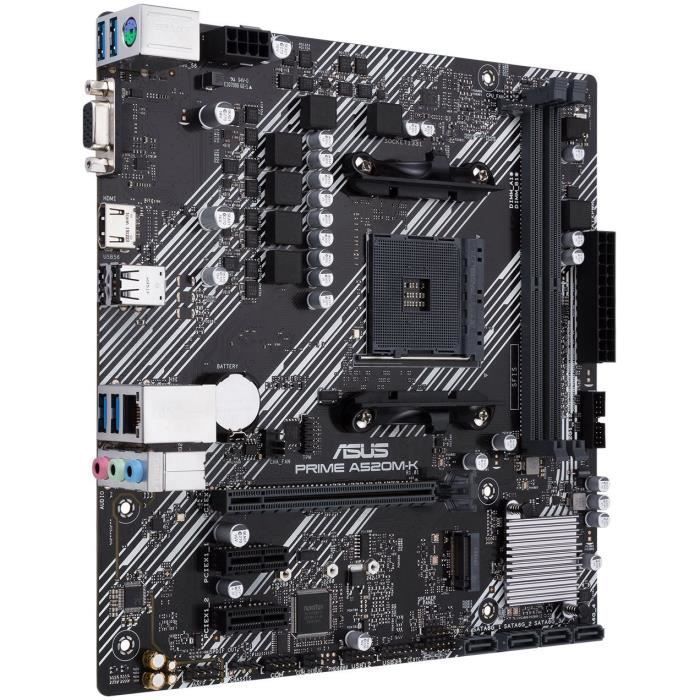 Motherboard - ASUS - PRIME A520M-K - AMD A520 - AM4 micro ATX socket