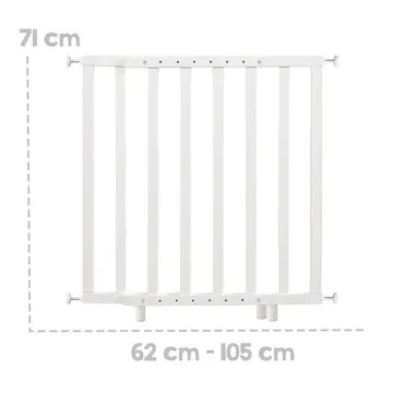 Baby safety gate - ROBA - For doorways and stairs - From 62 to 105 cm - White