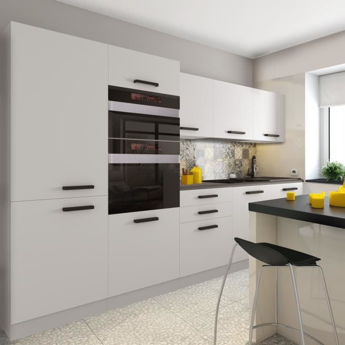 Cucina completa - B BELIN GROUP - Modello GRACE - 300 cm - Bianco opaco - Design contemporaneo
