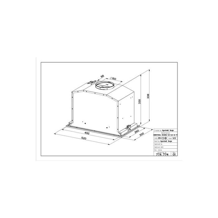Groupe filtrant - ROBLIN - 6668828 - Intégré - Acier inoxydable - 52 cm - 30 cm