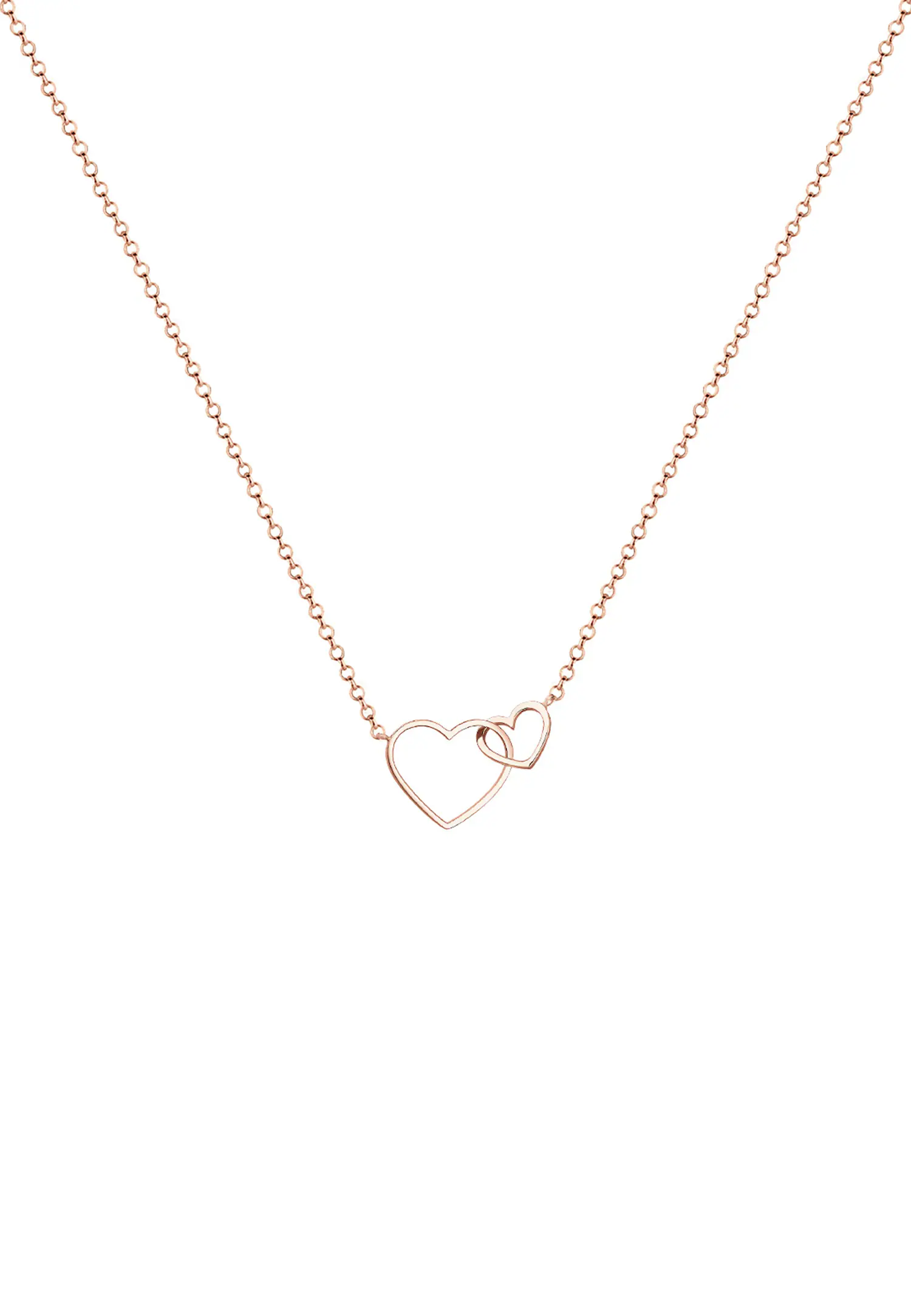 Elli Femmes Pendentif Coeur Entrelacé en Argent Sterling 925 Plaqué Or