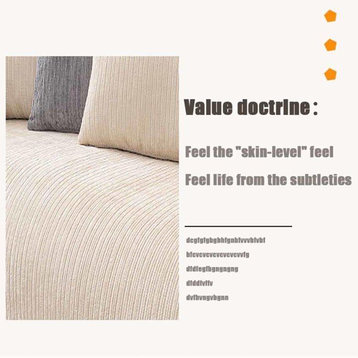 Copridivano angolare impermeabile e antimacchia, bianco crema - 90 x 180 cm