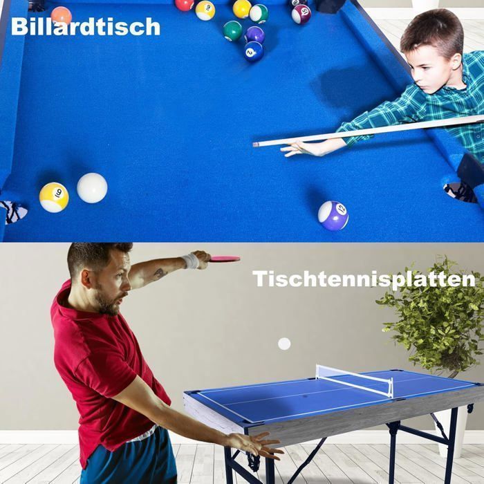 HLC Multi-Game Table, 5-in-1 Folding Game Table, Easy to Assemble, Interactive Parent-Child Games, Children's Gift, 140*74*80cm