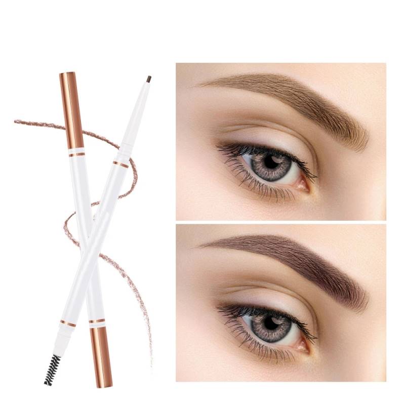 1pcs Dual use Eyebrow Pencil With Brush Precision Brow Pencil Ultra Fine Long Lasting Cosmetic Makeup Tools For Women Girl Ma