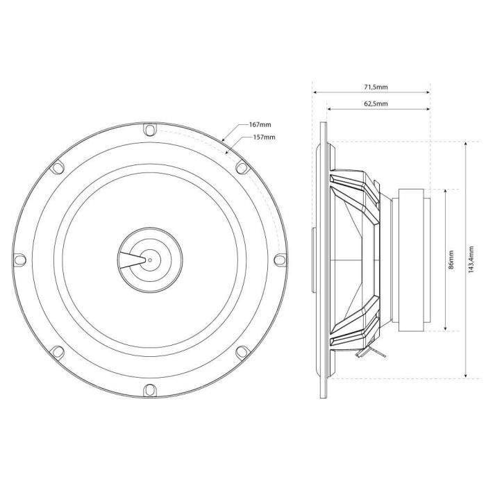 Altoparlanti coassiali per auto MTX TX265C da 6,5