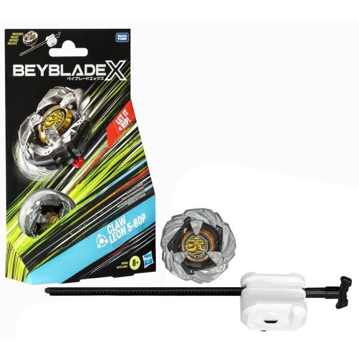 Beyblade X Starter Pack Claw Leon 5-60P Starter Pack, with competition top and launcher, Ages 8+