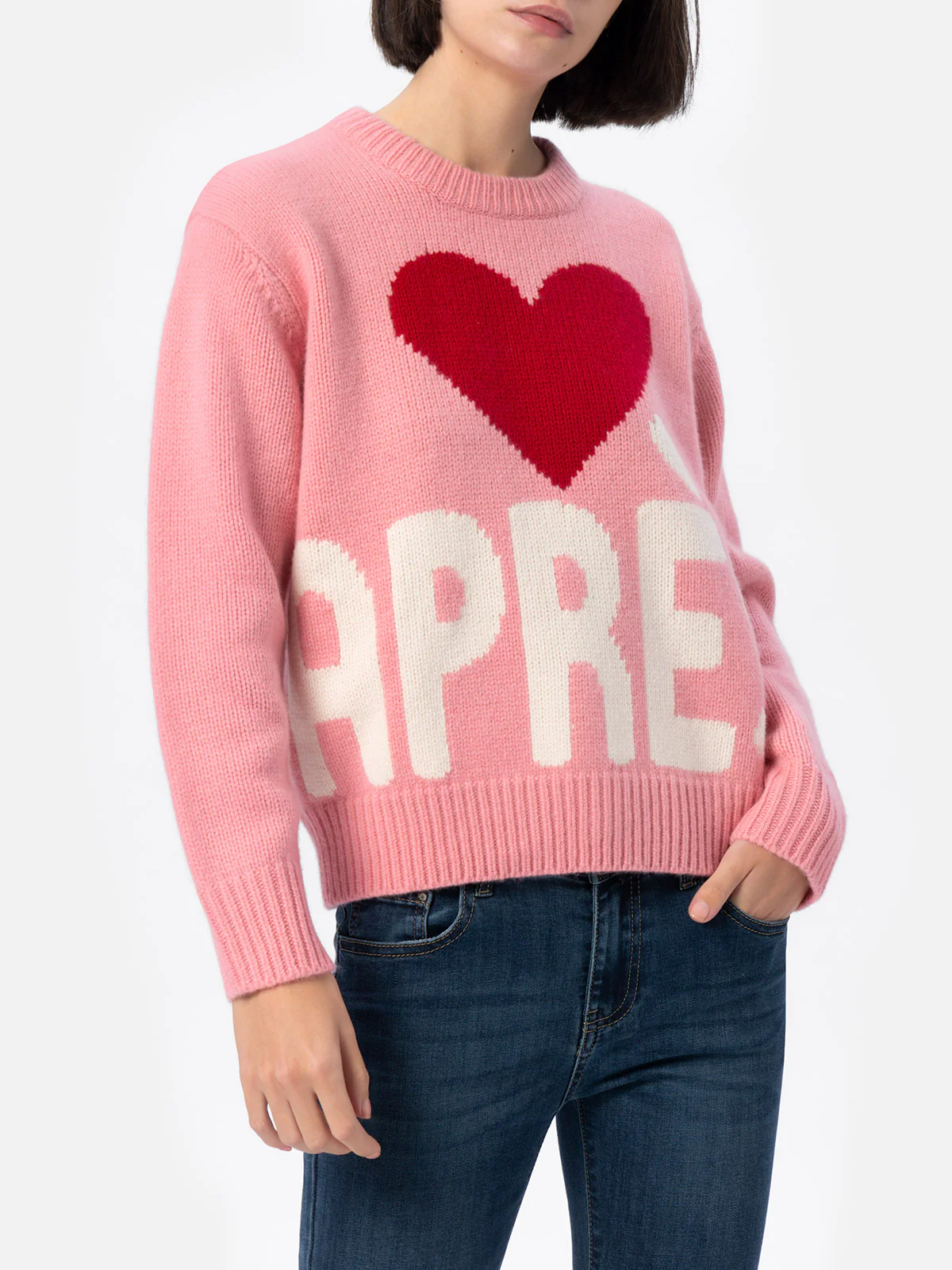 Jersey rosa Fair Isle para mujer de Kyla con jacquard Apres Ski