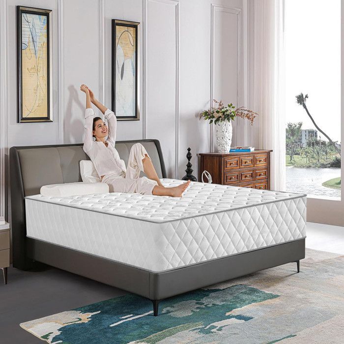 Materasso 140x190 cm, spessore 28 cm, antiacaro, supporto perfetto, memory foam, comfort rigido, 10 zone ergonomiche