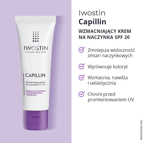 Iwostin Capillin Wzmacniajacy krem na naczynka SPF 20, Lekka konsystencja