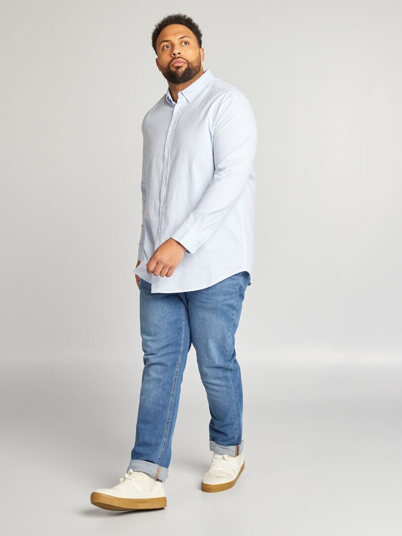 Slim fit jeans met 5 zakken - Maat L34 - Blauw