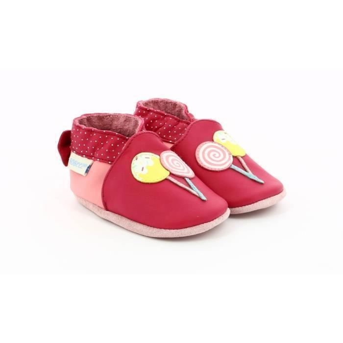 Leather slippers - ROBEEZ - Funny Sweets - Pink - Comfortable - Spring/Summer