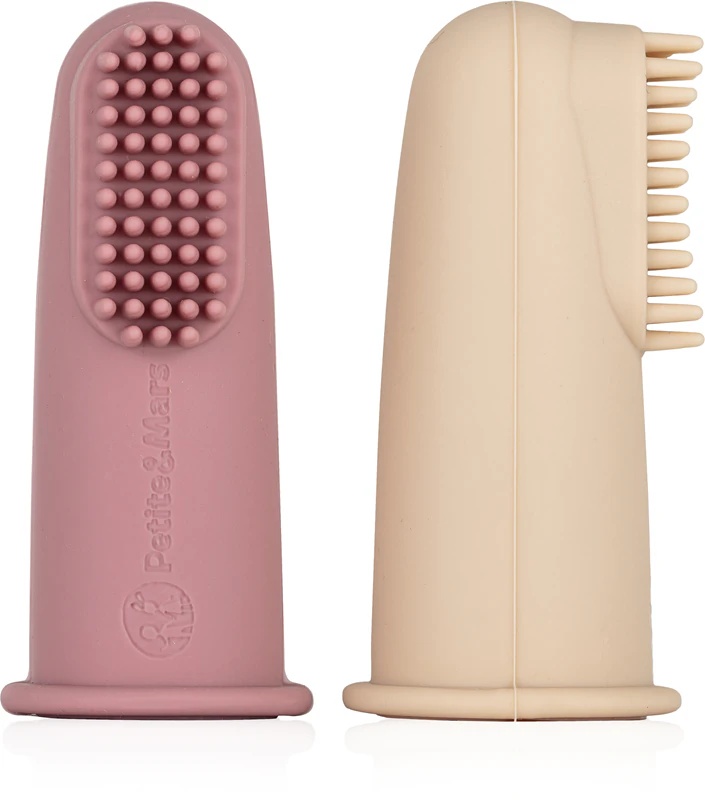 Zobna ščetka za prste Petite&Mars Take&Match 0m+ z etuijem