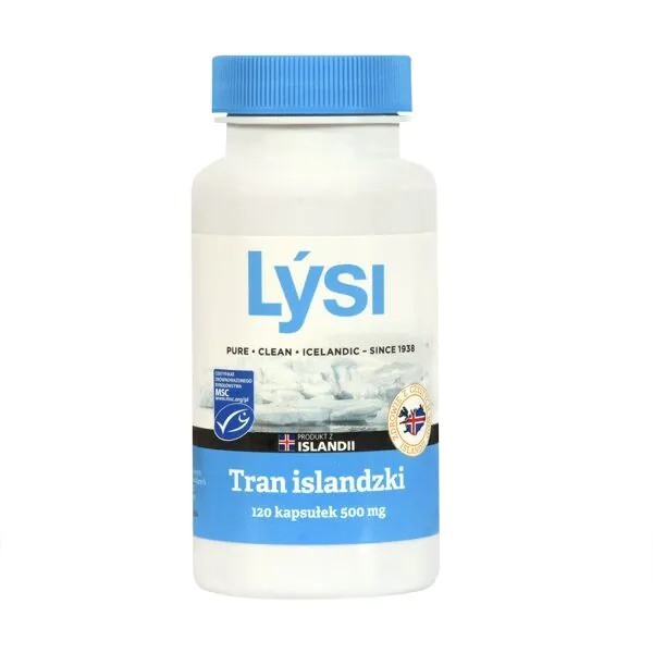 Lysi Tran Islandzki 500 mg, Kapsułki